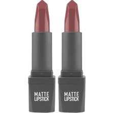 Prime Yoğun Renk Veren Uzun Süre Kalıcı Nemlendirici Kadifemsi Mat Ruj - Lipstick 408 Spicy Rose (2 Paketi)