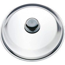 MSP 24 cm Cam Tava Kapağı, Isıya Dayanıklı Cam, Metal Kulplu, 24 cm Tavalar Için, Bulaşık Makinesinde Yıkanabilir