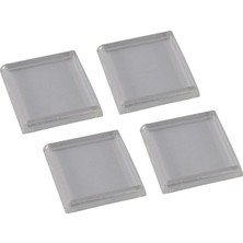 MSP Touch 4679495N 1-13/16 Inç Halı Veya Dayanıklı Sert Zeminler Için Mobilya Tekeri Bardakları Kare, 1-13/16 Inç, Şeffaf, 4 Adet