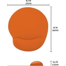 Prime Bilek Destekli Jel Mouse Pad,ergonomik Kaymaz Taban,oyun ve Ofis Için Fare Altlığı,suya Dayanıklı (Turuncu)