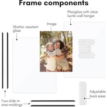 Prime Kırılmaya Dayanıklı Camlı 11X14 Yüzer Resim Çerçevesi - 8X10 Fotoğraf Veya Daha Küçük - Kaydırmalı Fotoğraf Çerçevesi - Fusion Float Koleksiyonu - Masa Üstü Veya Duvar Için Yüzer Çerçeve