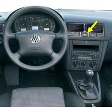 Prime Kırmızı Üçgen Dörtlü Flaşör Düğmesi 1J0953235J Vw Golf 4 ile Uyumlu 1998-2004