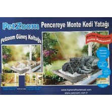 Efnaz Style Vakumlu Kedi Pencere Yatağı | Güneş Alan Kedi Cam Yatağı | Dayanıklı & Konforlu Petzoom