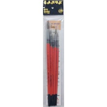 Prime 5'li Sulu ve Akrilik Boya Fırça Seti, Karışık Renkli, 4 Parça, 2.5mm Fırça Genişliği, 15CM Sap Uzunluğu, Standart Boy No: 1-3-5-7-11