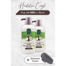 Prime Hindistan Cevizi Duş Jeli 600 ml x 2 Adet ve Şampuan Fırçası