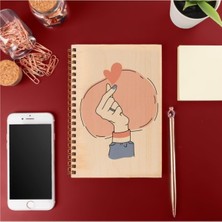 Prime Power Tasarımlı 8 cm x 12 cm Ölçülerinde Çizgisiz 48 Yaprak Ahşap Kapaklı Defter