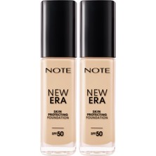 Prime Cosmetics New Era Skin Protecting 110 Soft Ivory Nemlendirici Etkili Spf 50 Hyaluronik Asitli Fondöten (2 Paketi)