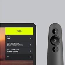 Prime R500S Sunucu, Lazer Sınıfı 1, Bluetooth ve USB Için, Evrensel Uyumlu, 20 Metre Menzil, Yapılandırılabilir, 12 Ay Çalışma Süresine Sahip Akıllı Pil Kullanımı, Koyu Gri