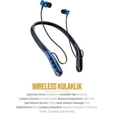 Prime AZ-BN05 Boyun Askılı Bluetooth Kulaklık (400MAH, 60 Saat Bekleme)