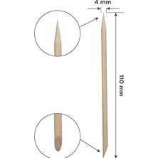 Prime Staleks Vj Manikür Itici Turuncu Çubuklar Pro Manikür, Pedikür, Nail Art Dotting Ahşap Çubuk (100 Adet)