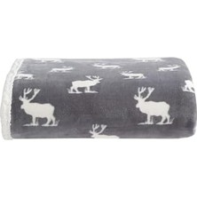 Prime Bauer Örtü, Çift Taraflı Nevresim Takımı, Polar, Tüm Mevsimler Için Ev Dekorasyonu, Polyester, Geyik Gri
