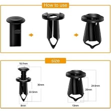 Gooacc Kapak Altında 70 Adet Motor, Sıçrama Koruması, Karoser Vidaları, Tampon, Çamurluk, Astar, Itmeli Retainer Sabitleyici Nietclips