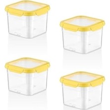 Prime Smatware 4'lü Set Loxo Sızdırmaz Saklama Kabı 1000 ml Sarı