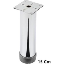 Prime Mobilya Kanepe Koltuk Çekyat Yükseltme Ayağı Tablalı Krom Metal 15 cm 4 Adet