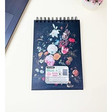 Karok Ticaret 21X14CM Üstten Spiralli Book - Eskiz Defteri - Siyah Sayfa - 260 gr - 56 Yaprak