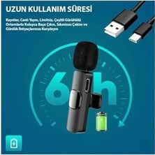 Prime K9T2 Type-C Bağlantılı, 360° Ses Yakalama, Gürültü Azaltma Özellikli;, iPad ve iphone 15 ve 16/plus/pro/promax ve 17/pro/promax Uyumlu Kablosuz Çiftli Yaka Mikrofonu