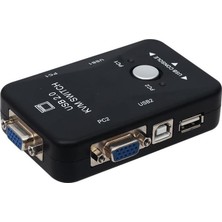 Prime 2 Port USB Kvm Switch, 2 Kasa 1 Monitör Switch, 2 Bilgisayarı Tek Elden Yönetin,