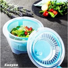 Prime Salata Kurutucu, Standart, 3875 Çok Renkli 4.4l Sebze Salata Kurutma Makinesi Çevirmeli Kurutucu Salatacı