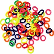 100 Adet Neon Renkli Saç Tokası + 20 Adet Büyük Boy Lastik Toka Seti – Esnek, Dayanıklı, Iz Yapmaz, Çocuk ve Yetişkin Kullanımına Uygun, Günlük ve Spor Için Ideal