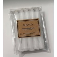 Prime Klasik Bakkal Mumu, Beyaz Parafin, 11,6 cm x 1,6 Cm, 5'li Paket, 4 Saat Yanma Süreli, Kokusuz, Damlamayan, Iç Mekan Kullanımı Için 5 Adet Mum