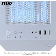 Prime Msı Mag Forge M100R Whıte Temperlı Cam 3X120MM 1X120MM Argb Fan Matx Gamıng Bılgısayar Kasası