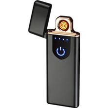 MSP Çerçeveli USB Şarjlı Dokunmatik Alevsiz Elektronik Tesla Çakmak Hediye Çakmak FC375