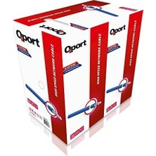 Prime Qport Q CAT305M 305 Metre Utp 23AWG 0.57MM Mavi Network Ağ Ka Blosu