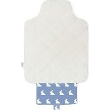 Deux LAPINS%100 Pamuk Çantalı Pratik Katlanabilir Alt Değiştirme Matı - Mono Lapin Blue PALTAC-RYB-000STD