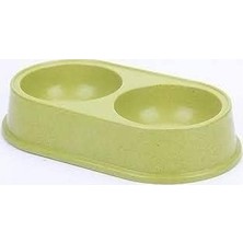 Prime Bamboo Ikili Mama ve Su Kabı (290 ml x 2) Kedi ve Köpek (Yeşil)