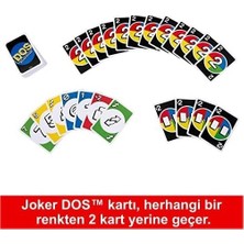 Mattel Games Uno Dos Kartlar Çocuklar ve Yetişkinler Için Aile Kart Oyunu Dos™ Ikinci Seri HNN01