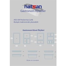 Prime Paslanmaz Çelik Gastronom/gastronorm Küvet Kapak 1/2