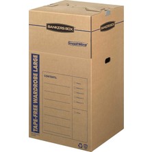Bankers Box Smoothmove 7710501 Dolap Kutusu, Yapışkansız, Büyük, 3 Adet
