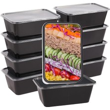MSP Hazırlama Kapları [10 Paket] 1 Kapaklı Bölme, Gıda Saklama Kapları, Bento Kutusu, Bpa Içermez, Istiflenebilir, Mikrodalga/bulaşık Makinesi/dondurucuya Uygun (32 Oz)