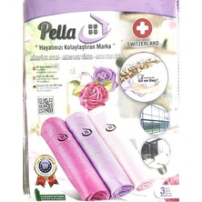 MSP Orijinal Pella- Mikrofiber Temizlik Bezi (3'lü Paket) Lila,pembe,koyu Pembe