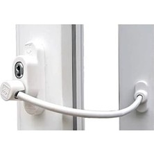 Prime 3 Adet Çelik Halatlı Pvc Pencere Çocuk Emniyet Kilidi Beyaz