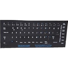 Prime 53161 Türkçe Q Siyah Klavye Stiker Bilgisayarlar Için Klavye Yapışkan Etiketi Siyah Üzerine Harfler (Q Türkçe)