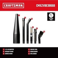 Nacario CMXZVBE38668 1-1/4 Inç. 6 Parça Islak/kuru Vakum Mikro Temizleme Ek Kiti, Siyah