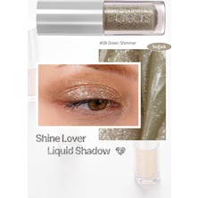 Store Yoğun Işıltılı, Prizmatik Yapılı Likit Far Shine Lover Liquid Shadow 08 Green Shimmer