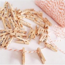 Prime Dekoratif Mini Ahşap Mandal (75 Adet)