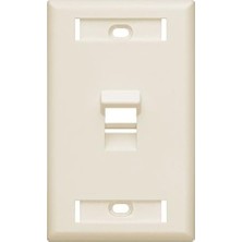 Prime 42081-1TS 1 Bağlantı Noktalı Açılı Quickport Duvar Plakası, Id Pencereli, Açık