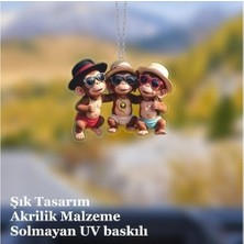 Prime Araba Ayna Süsü, Araba Süsü, Çanta Aksesuarı - Üç Kafadar - Pleksi Malzeme, Uv Baskılı - 006