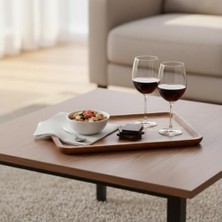 Prime Akasya Ahşap Servis Tepsisi ve Sunumluk (30X20 Cm) | Doğal Akasya Ağacı Kahvaltı, Peynir, Şarküteri ve Ikram Tabağı | Kenarlı Ahşap Tepsi