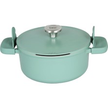 Prime Leo Phantom Kapaklı Yapışmaz Tencere 24 cm Forest Green