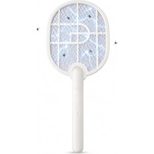 MSP Taşınabilir Sinek Öldürücü Mor Işık Tenis Raketi 21CM x 26CM Şarjlı Dekoratif Yatak Odası, Çocuk Odası, Bebek Odası Sinek Kovucu USB Şarjlı USB-016 Beyaz