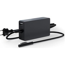 MSP Surface Pro 6/5/4/3/surface Book/surface Go Modeli 1625 1706 Için Yüzey Şarj Cihazı 36W 44W Ac Güç Adaptörü, USB Bağlantı Noktası ve Güç Uzatma Kablosu