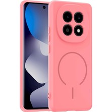 MSP Xiaomi Redmi Note 15 4g ile Uyumlu Kılıfı Silikon M-Safe Şarj Özellikli Kamera Lens Korumalı Mat Renkli Ince Kapak Meta Rose Pembe