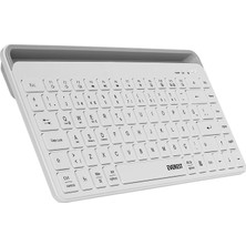 Prime KB-BT66 Beyaz 2.4g+Bt1+Bt2 Üçü Bir Arada 3 In 1 Q Kablosuz Klavye