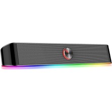 MSP Oyun Ses Barı GS560 Adiemus, Rgb, Kompakt Boyut, Mükemmel Ses, RED-GS560, Siyah