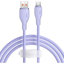 MSP Pudding Hızlı Şarj Özellikli Type-C Kablo 100W, 1.2 Metre, Mor