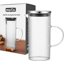 Prime Life Marco Ince Desenli Cam Sürahi 1500 ml